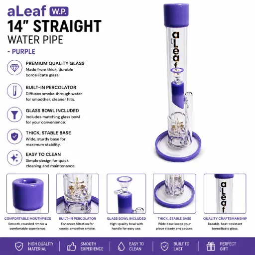 [PC37722] aLeaf WP 14" STRAIGHT - Purple