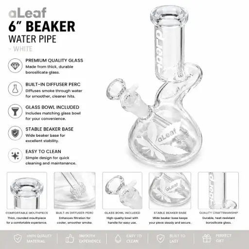 [PC37729] 6" ALEAF BEAKER WHITE