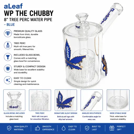 [PC37734] aLeaf WP THE CHUBBY 8" TREE PERC BLUE