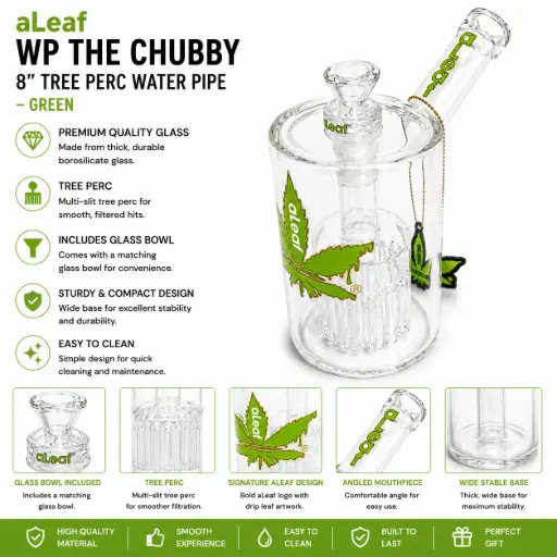 [PC37736] aLeaf WP THE CHUBBY 8" TREE PERC GREEN