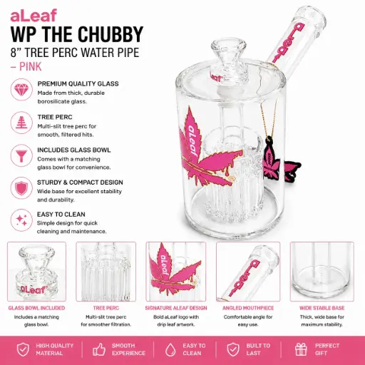 [PC37738] aLeaf WP THE CHUBBY 8" TREE PERC PINK