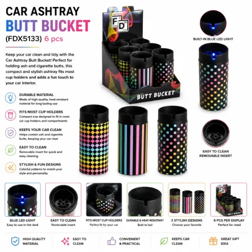 [PC37742] CAR AHSTRAY BUTT BUCKET (FDX5133) 6 pcs