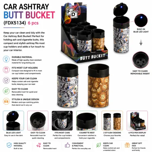 [PC37743] CAR AHSTRAY BUTT BUCKET (FDX5134) 6 pcs