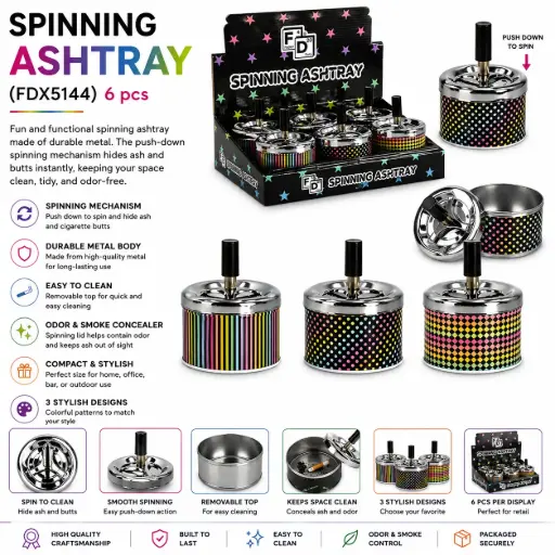 [PC37752] METAL SPINNING ASHTRAY (FDX5144) 6 pcs