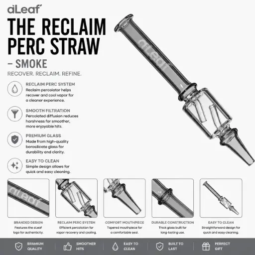 [PC37765] aLeaf THE RECLAIM PERC STRAW - SMOKE