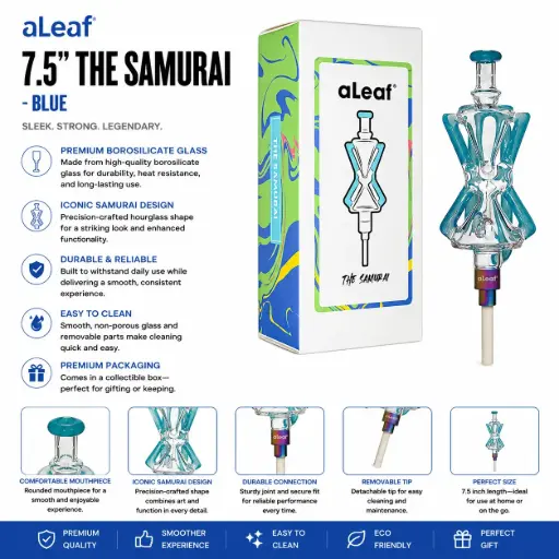 [PC37789] aLeaf 7.5" THE SAMURAI (with box) BLUE 