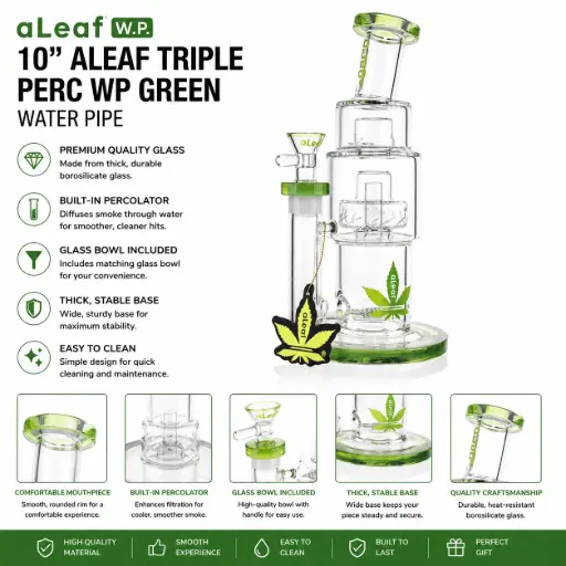 [PC37844] 10" ALEAF TRIPLE PERC WP GREEN