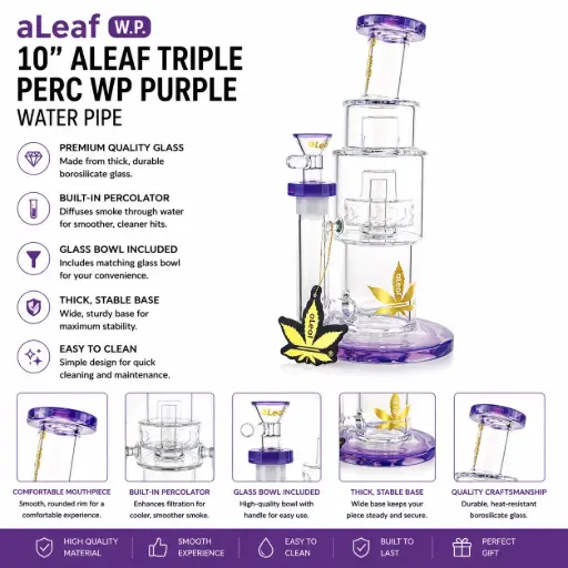 [PC37842] 10" ALEAF TRIPLE PERC WP PURPLE