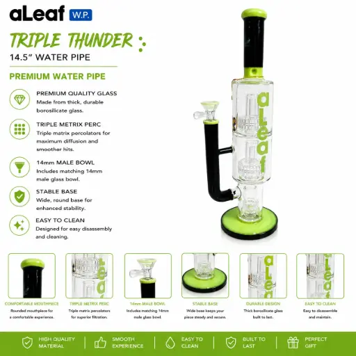 [PC37946] 14.5" ALEAF TRIPLE THUNDER W/ METRIX PERC GREEN