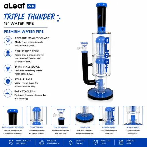 [PC37949] 15" ALEAF TRIPLE THUNDER W/ TREE PERC BLUE