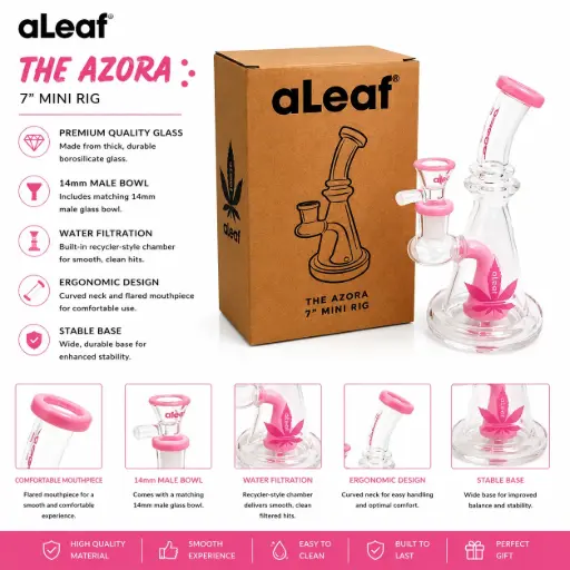 [PC37956] 7" ALEAF THE AZORA MINI RIG PINK
