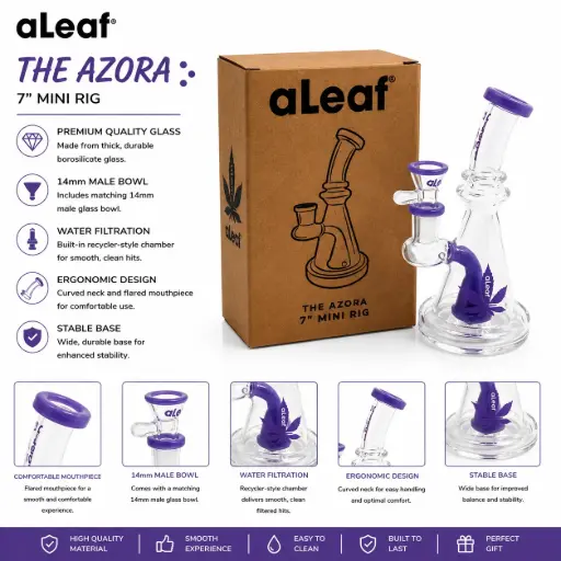 [PC37957] 7" ALEAF THE AZORA MINI RIG PURPLE