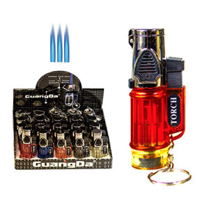 [AM023137] GuangDa Lighter Triple Torch 3.25" (25337)