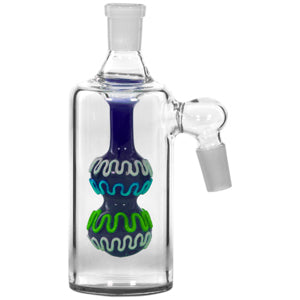 [AM025058] Ash Catcher Double Circle With Double Color Lines 7694 14mm 5" 45 Degree Blue