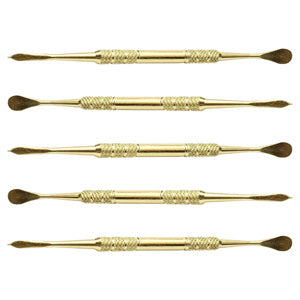 [AM025461] Dabber Flat Head Spoon 4.5" Gold