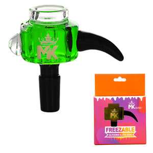 [AM025545] MK Glass Bowl Freezable Horn - Glycerin Inside 14mm Green